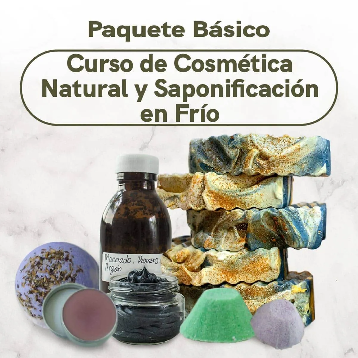 Curso de Cosmética Natural y Saponificación en Frío - Paquete Básico