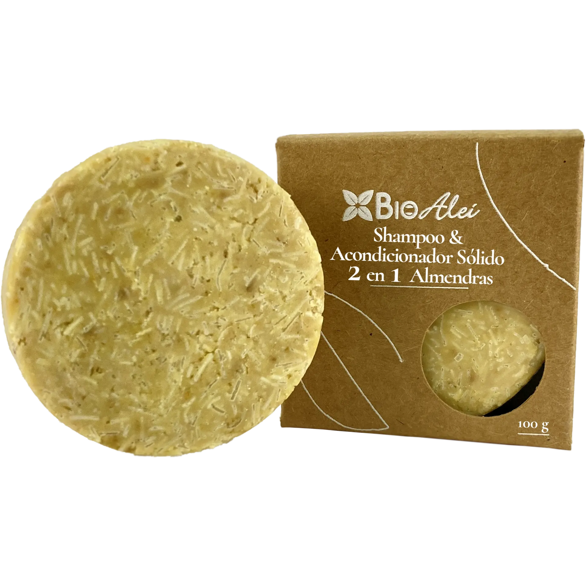 Shampoo & Acondicionador Sólido 2 en 1 Almendras 100G