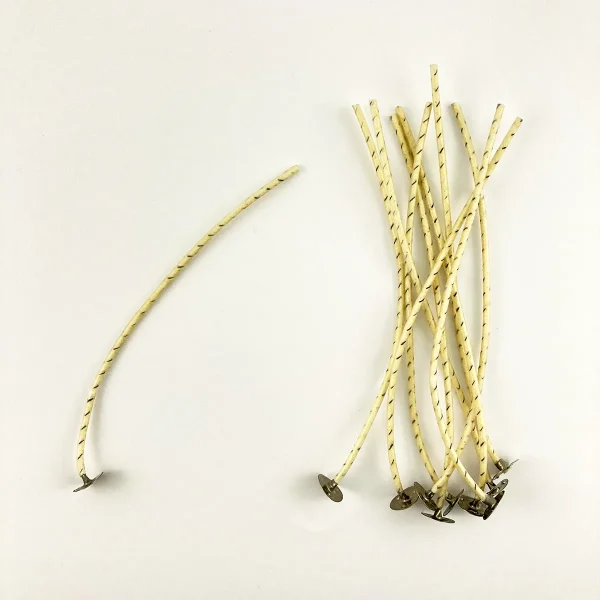 Pabilo con alma de algodón #32 15cm para velas de 5cm a 8cm de circunferencia 10 Piezas - Imagen 2