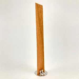 Pabilo de Madera  1.3 cm ancho X 13 cm largo (Incluye porta pabilo metálico circular)