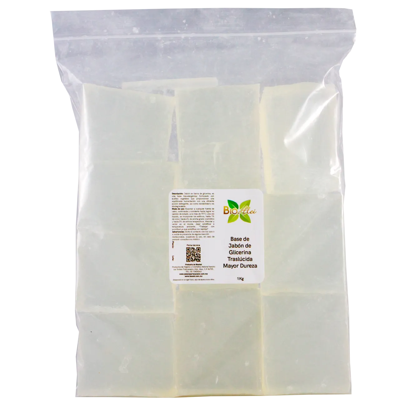 Base de Jabón de Glicerina Traslucida Mayor Dureza