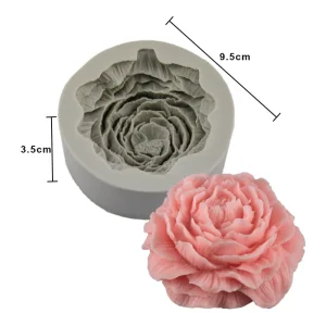 MOLDE DE SILICON FLOR PEONIA 9.5 CM