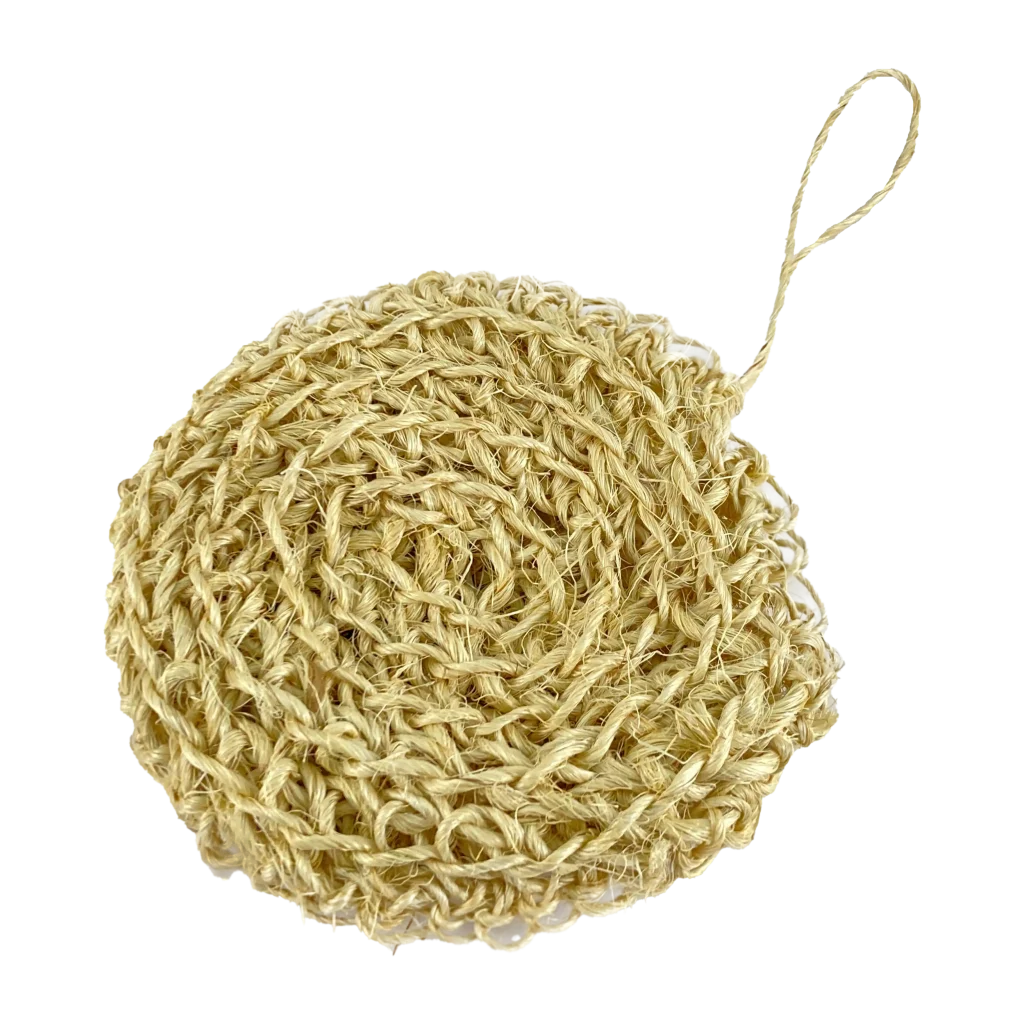 Jabonera Redonda de Zacate Tejida