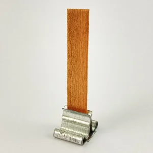 Pabilo de Madera 8 mm ancho X 5 cm largo (Incluye clip porta pabilos metálico rectangular)