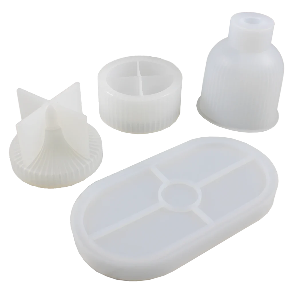 SET 4 MOLDES DE SILICÓN BASE PORTA VELA