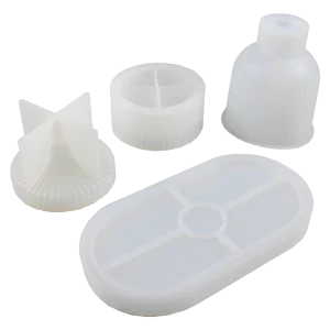 SET 4 MOLDES DE SILICÓN BASE PORTA VELA