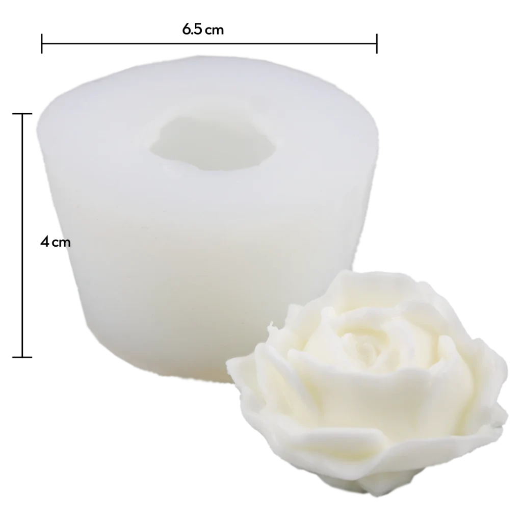 MOLDE DE SILICÓN ROSA ELEGANTE 3D