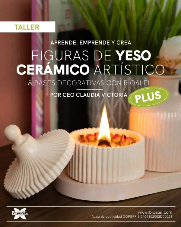 Curso Figuras de Yeso Cerámico Artístico & Bases Decorativas con BioAlei - Paquete Plus
