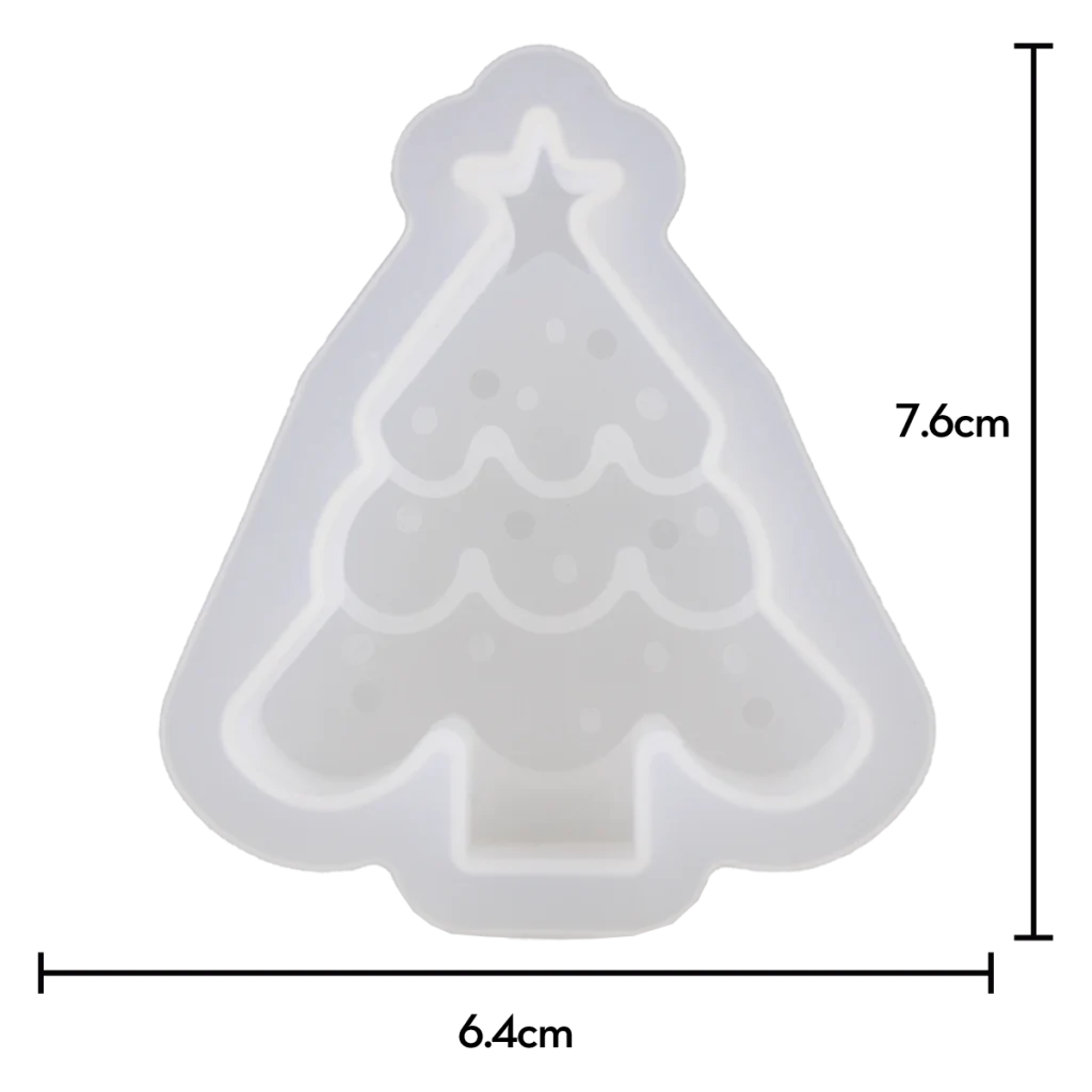 MOLDE DE SILICON ARBOL DE NAVIDAD PLANO