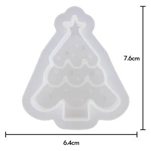 MOLDE DE SILICON ARBOL DE NAVIDAD PLANO