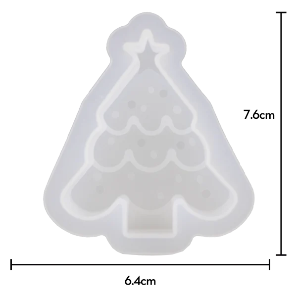 MOLDE DE SILICON ARBOL DE NAVIDAD PLANO