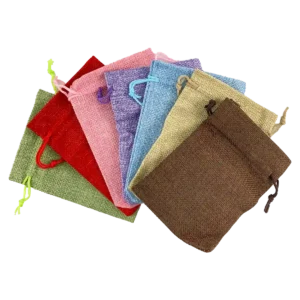 Bolsitas o costalitos de yute con jareta