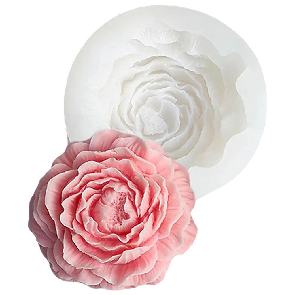 Molde de Silicón Flor Peonia Chica