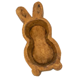 Cuenco de Madera Artesanal Conejo Chico Pascua