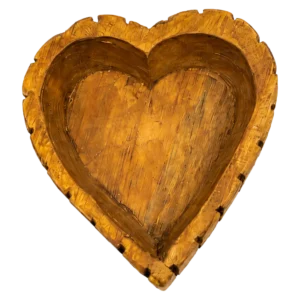 Cuenco de Madera Artesanal Corazón Grabado