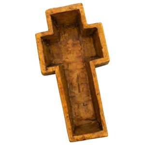 Cuenco de Madera Artesanal Cruz