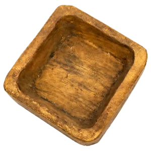 Cuenco de Madera Artesanal Cuadrado