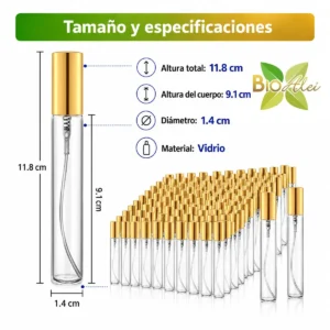 Botella Spray Perfume 10 ml (tapa dorada elegante de vidrio) 2