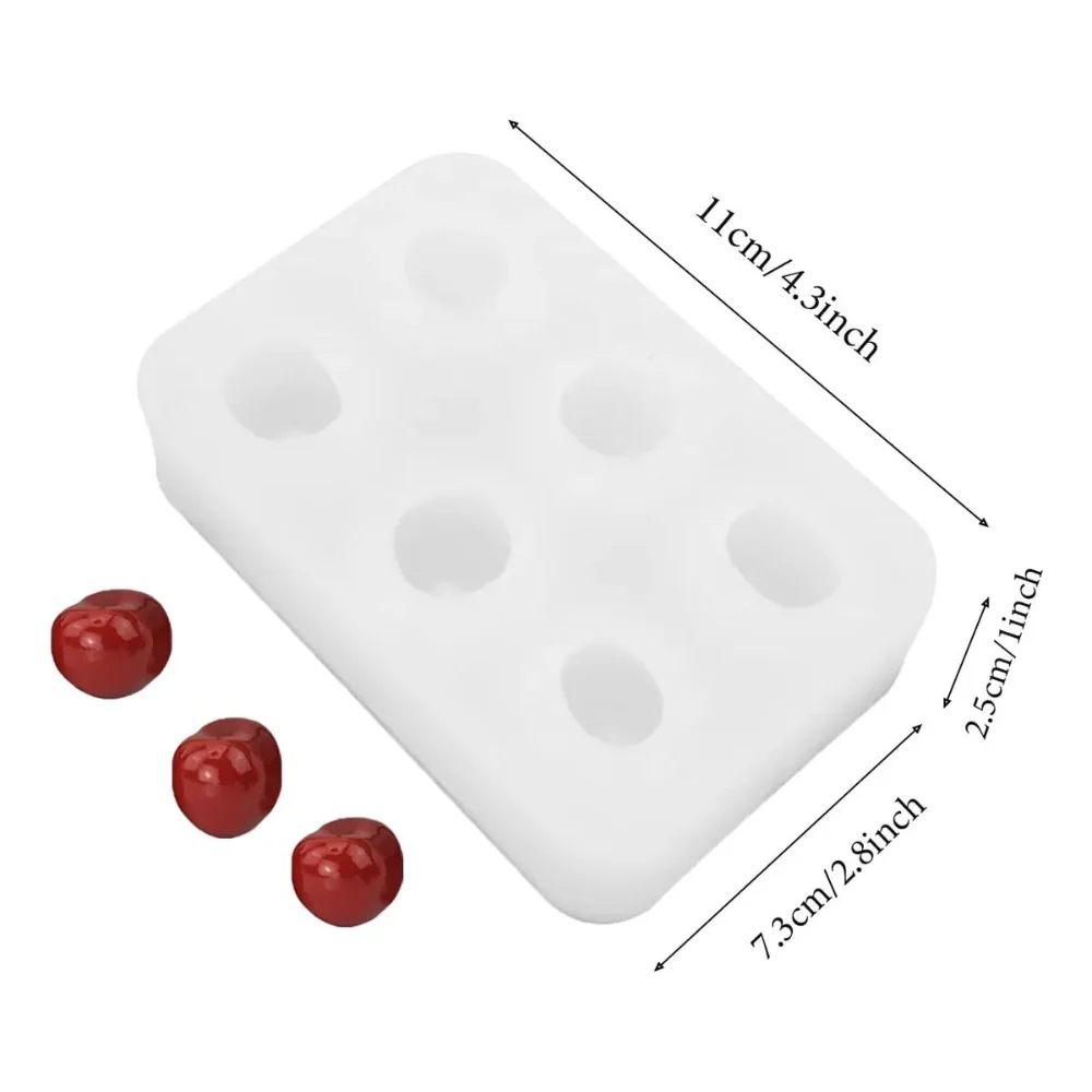 MOLDE DE SILICON CEREZA 3D