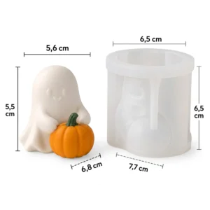 MOLDE DE SILICON FANTASMA CALABAZA
