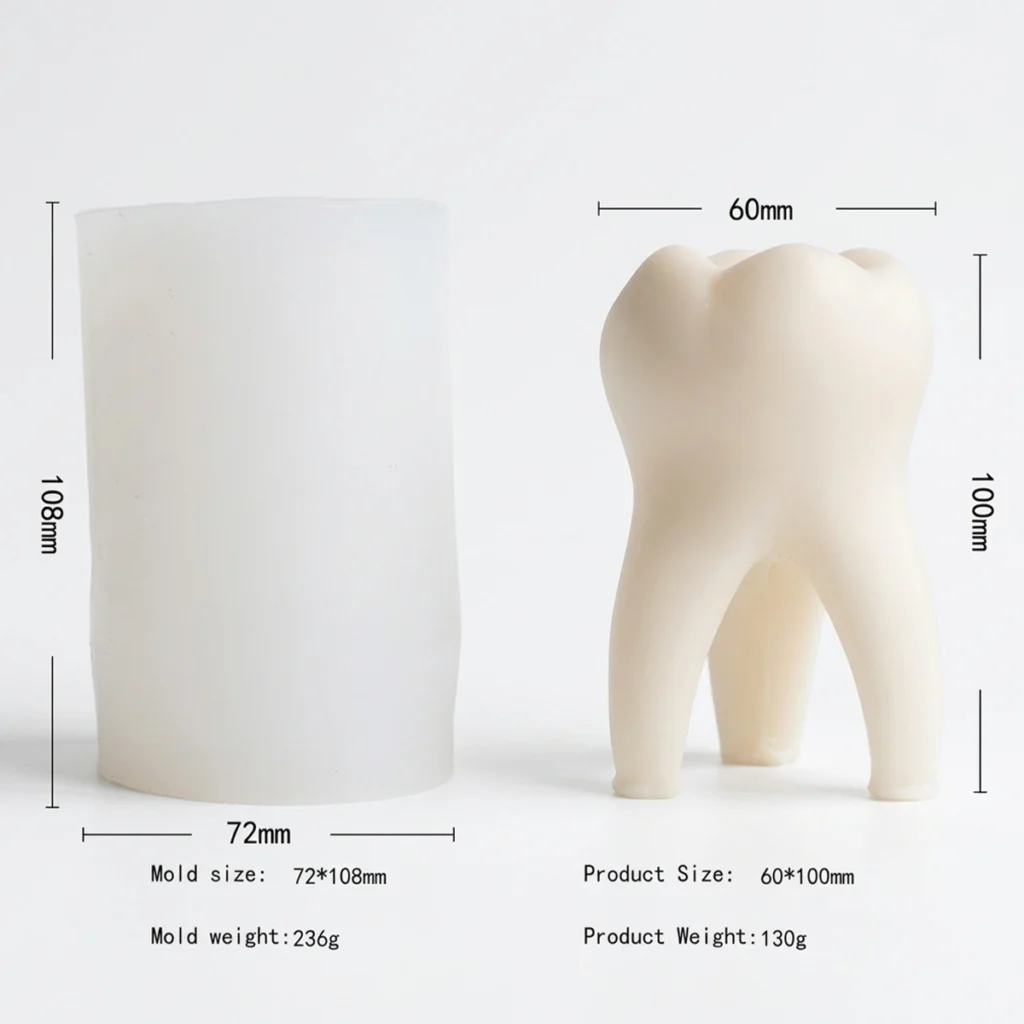 MOLDE DE SILICON MUELA 3D