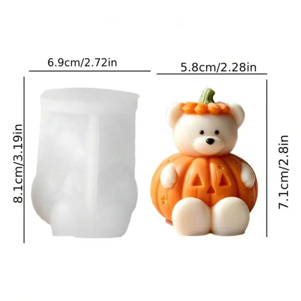 MOLDE DE SILICON OSO CALABAZA