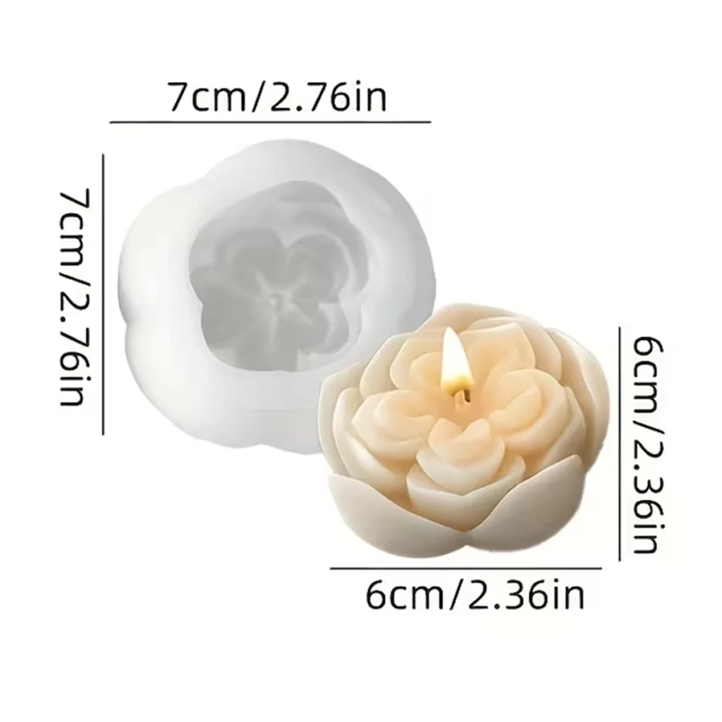 Molde de silicon flor de camelia