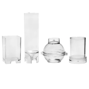 SET DE 4 MOLDES DE POLICARBONATO PARA VELAS ( molde de pilar, cilíndrico, rectangular y esfera) 2