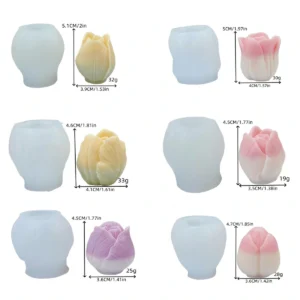 SET MOLDES DE SILICON TULIPANES 6