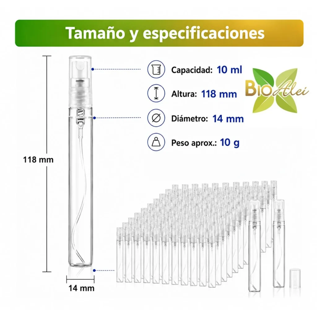 Spray de Vidrio 10 ml (perfumero recargable transparente) 2